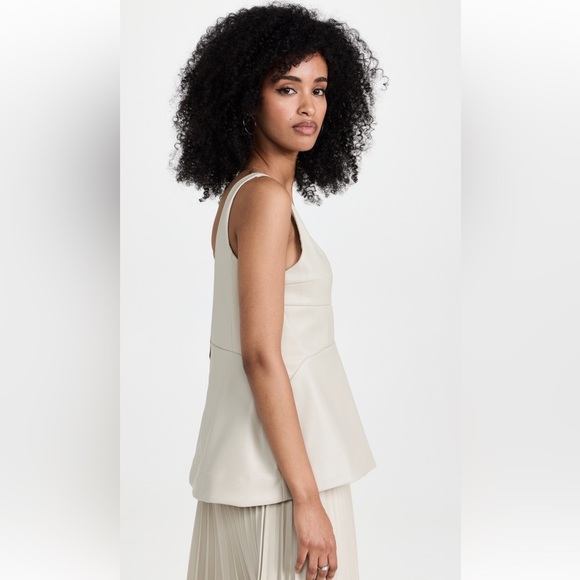 Proenza Schouler White Label Faux Leather Fitted Top - Size 2; Like New - Picture 13 of 13